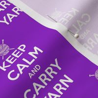 Keep Calm Carry Yarn Knitting - purple solid