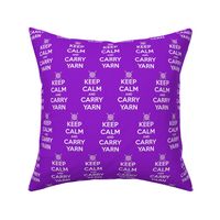 Keep Calm Carry Yarn Knitting - purple solid