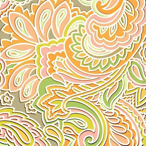 Just Peachy Paisley