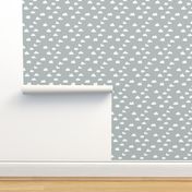 clouds // gray cool scandinavian trendy clouds fabric in grey for minimal baby nursery