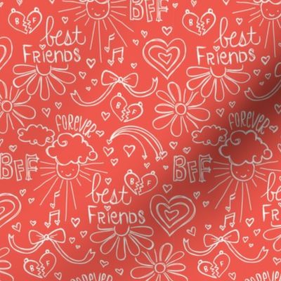 Befriended Doodles Red