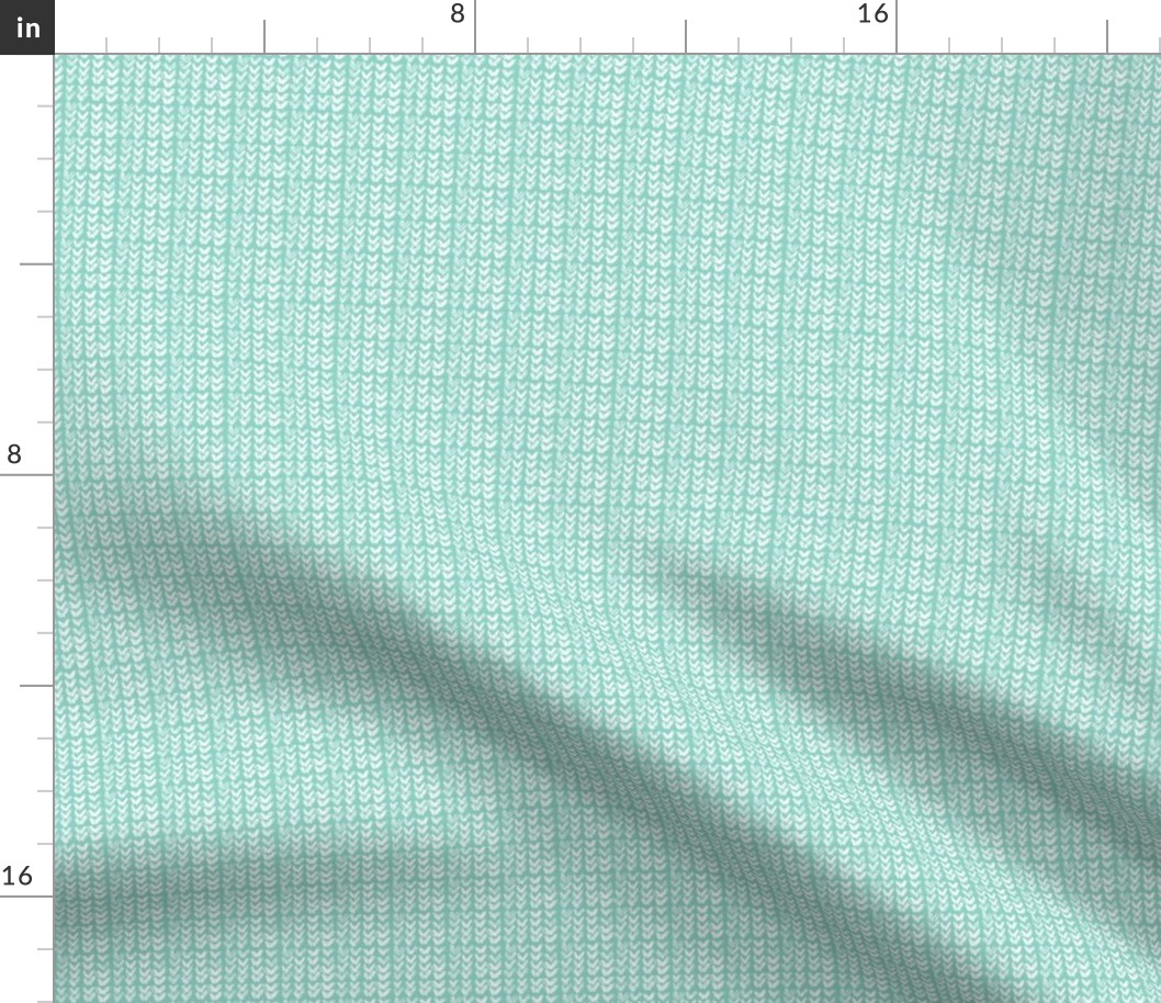 Hand Knit - 34 Aqua reverse