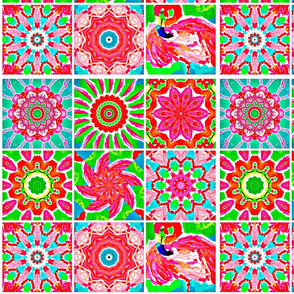 Flamingo Kaleidoscope Quilt