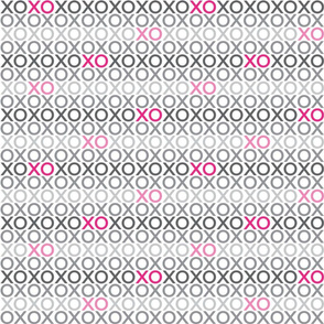 XOXO : grey + pink : small