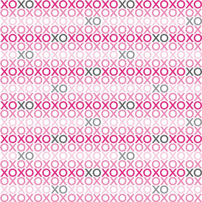 XOXO : pink + grey : small