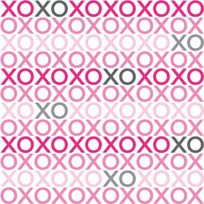 XOXO : pink + grey : big