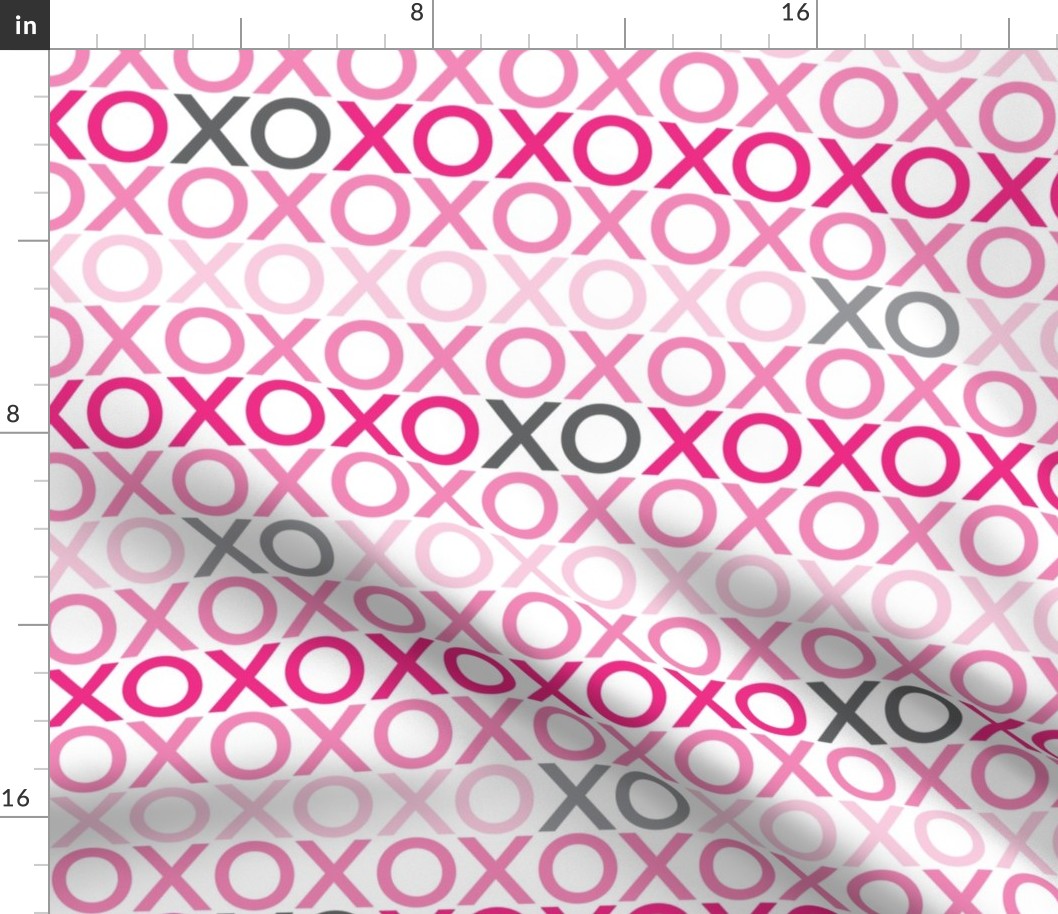 XOXO : pink + grey : big