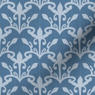 lace cutout marine blue damask