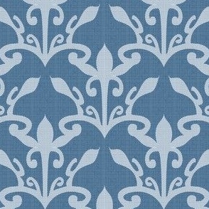 lace cutout marine blue damask