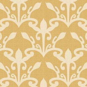 lace cutout gold damask