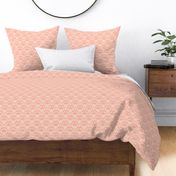 lace cutout pale coral damask