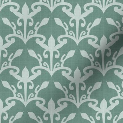 lace cutout soft pine damask