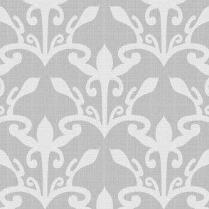 lace cutout pearl gray damask