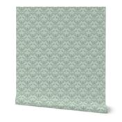 lace cutout soft green damask