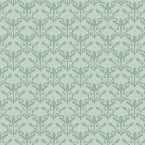 lace cutout soft green damask