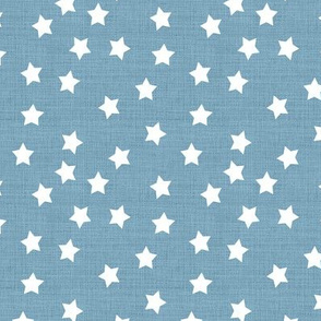 Ditsy Stars on Chambray Blue