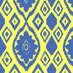 Blue and Yellow Ikat