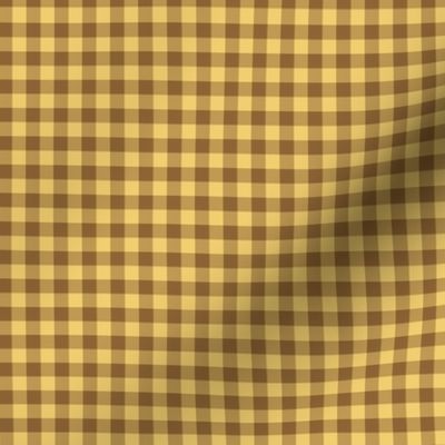 wheat gold and brown gingham, 1/4" squares 