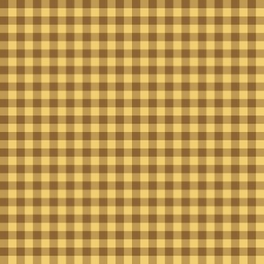 wheat gold and brown gingham, 1/4" squares 