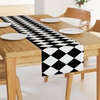 Extra Large Harlequin Check in Black and White