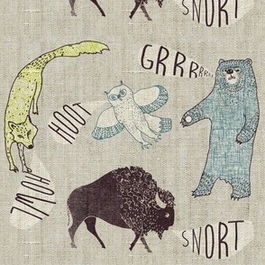 Grrr.Howl.Hoot.Snort (SMALL chartruese)