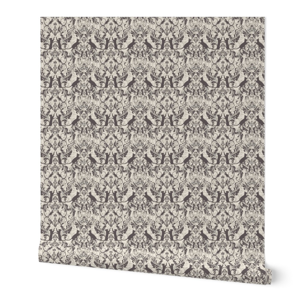 cat damask small cream