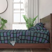 Cheater Quilt in Blues and Greens
