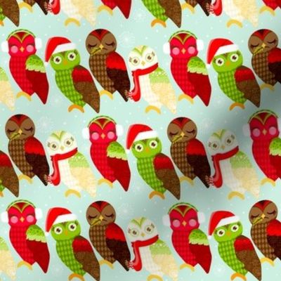 How Now Holiday Owls in a Row