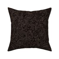 paisley dark brown and black