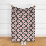 Alessandra Trellis in Charcoal and Pink Peppermint
