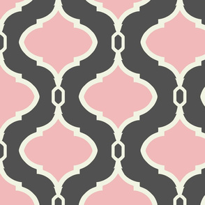 Alessandra Trellis in Charcoal and Pink Peppermint