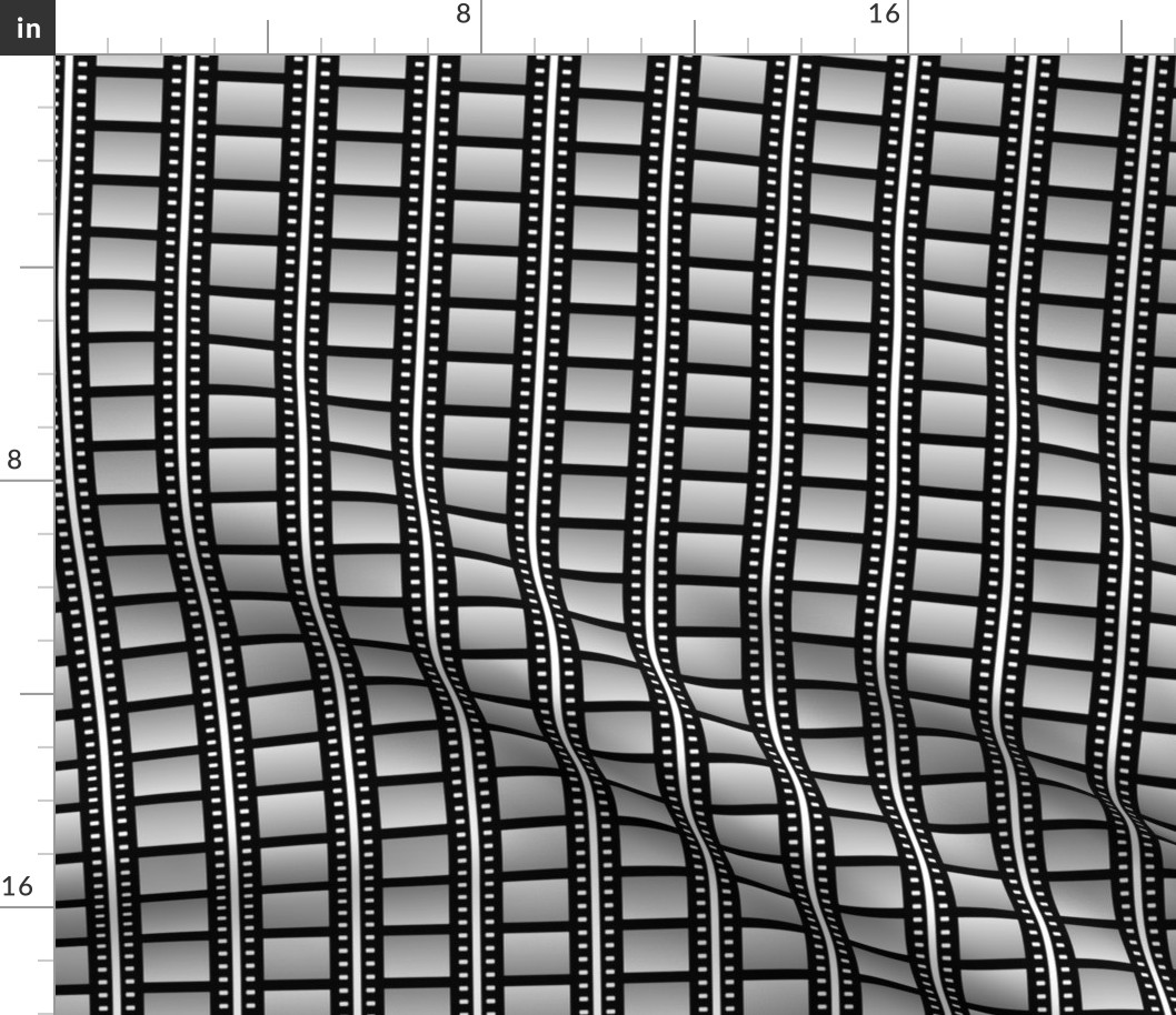 02445530 : film cell stripe : black and white