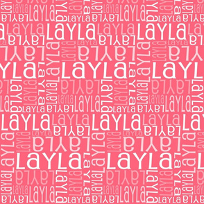 Personalised Name Fabric - Coral