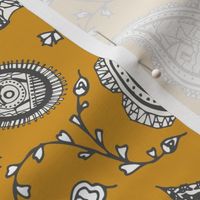 Chattanooga Paisley - Charcoal on Ochre