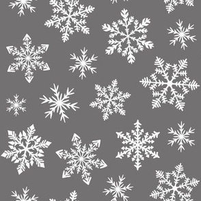 snowflakes - gray