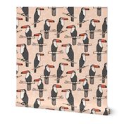 toucans // toucan tropical bird tropical fabrics palms palm print andrea lauren