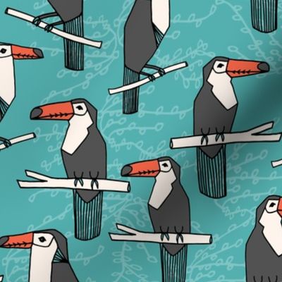 toucans // toucan bird tropical toucans fabric