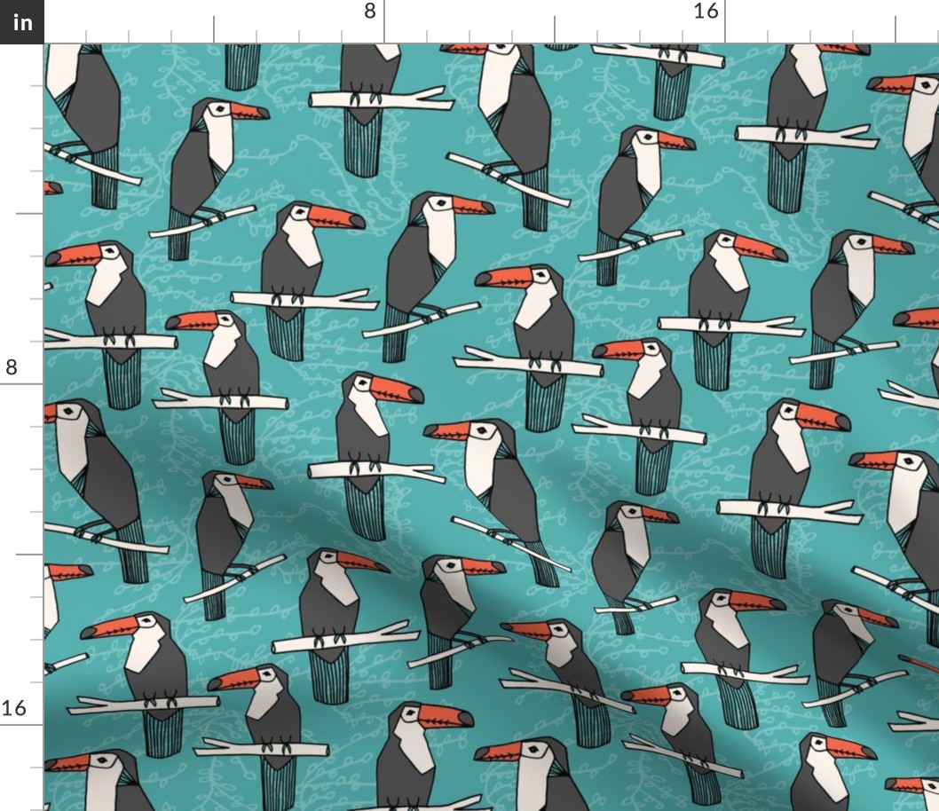 toucans // toucan bird tropical toucans fabric