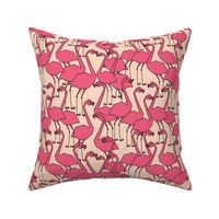 Flamingos - Blush/French Rose by Andrea Lauren