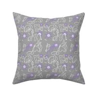 You Are My Sunshine Elephants Lavender and Grey Small Scale-ch