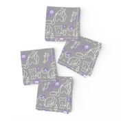 You Are My Sunshine Elephants Lavender and Grey Small Scale-ch