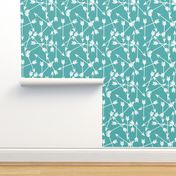 arrows scattered // aqua tribal southwest design in aqua teal blue