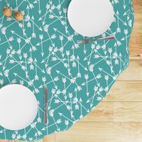 arrows scattered // aqua tribal southwest design in aqua teal blue