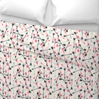 arrows scattered // off-white pink mint and navy girly arrows print