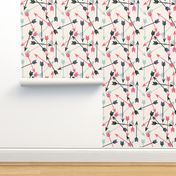 arrows scattered // off-white pink mint and navy girly arrows print