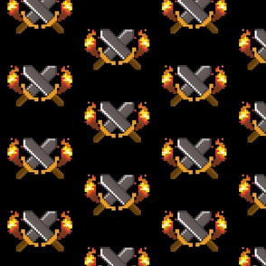 Crossed Pixel swords