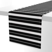 Black White Horizonal Stripe © Gingezel™