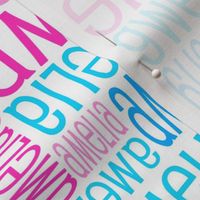 Personalised Name Fabric - Pink and Blue