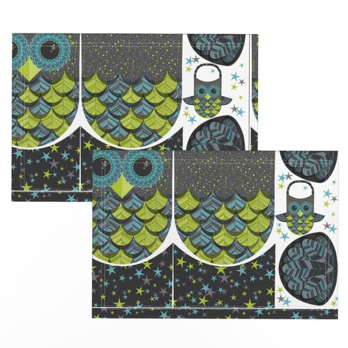 owl treat bag blue