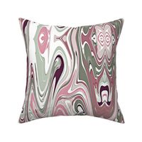 Pink & Gray Toned Marbleized Design